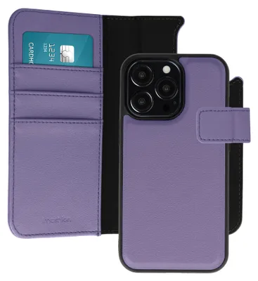 Productafbeelding van imoshion Uitneembare 2-in-1 Luxe Bookcase voor de Apple iPhone 13 Pro - Paars