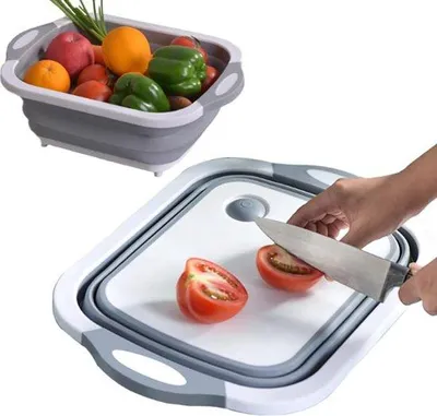 Produktbild von Famanu Schneidebrett Faltbar - 3 in 1 Multifunktionales Campingzubehör