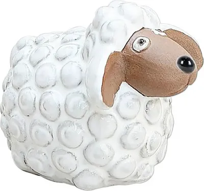 Produktbild von Dekofigur Schaf Lafiora H 10 cm Keramik braun weiß