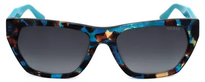 Productafbeelding van Guess GU0023-H dameszonnebril, blauw. Geschikt voor heren, blauw, one size