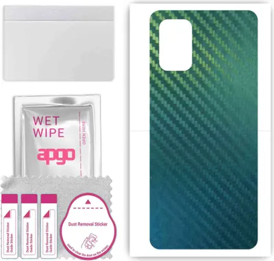 Produktbild von apgo Rückseite Schutzfolie, Skin, kompatibel mit OnePlus 8T+ 5G, Hinten Displayschutzfolie aus Vinylfolie, kratzfest, einfache Montage - Kohlenstoff-Chamäleon CAKA1
