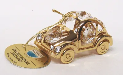 Produktbild von CRYSTAL TEMPTATIONS - VW Käfer 3933 Swarovski-Kristall 24k vergoldet 62 x 35mm