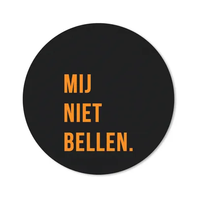 Produktbild von MuchoWow® Mauspad Mousepad Zitate - Sprichwörter - Ruf mich nicht an. - Orange - Schwarz 40x40 cm - Mousepads - Maus Mat - Pad - Mausunterlage - Schreibtisch Accessoires