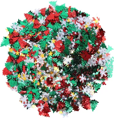 Produktbild von Weihnachtskonfetti, glitzernde Pailletten, hell, für Party, Festival, Dekoration, 100 g