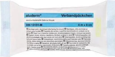 Produktbild von Verband 8 cm x 4 m (B x L) Mae Kompresse: 12 x 10 cm (B x L) Polyestervlies aluminiumbedampft