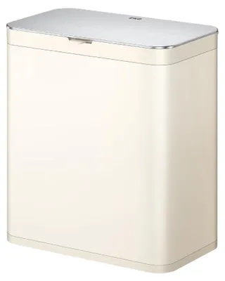 Image de Poubelle de cuisine EKO pour déchets organiques, 7 litres, en acier inoxydable, avec bac intérieur et système anti-odeurs