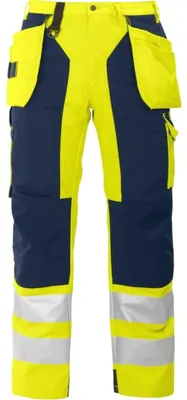 Productafbeelding van Projob - "6506" Werkbroeken voor heren/dames, uniseks model ET1141 (maat 38R) (geel/marineblauw)