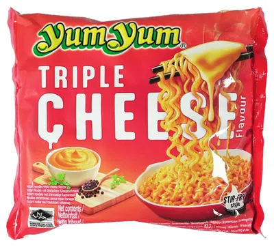 Produktbild von Yum Yum Instantnudeln Triple Cheese Geschmack 100g