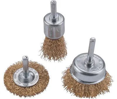 Immagine prodotto di Spazzole in acciaio, set di 3, gambo 6 mm