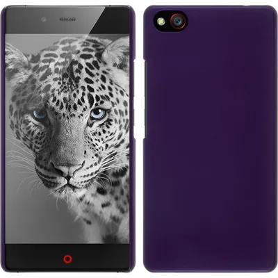 Produktbild von PhoneNatic Case kompatibel mit ZTE Nubia Z9 Max - Hülle lila gummiert Hard-case + 2 Schutzfolien