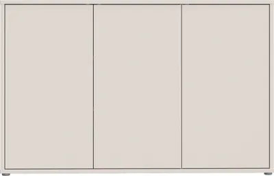 Produktbild von Forte ALICE SPRINGS Kommode 150 155, modernes, großes Sideboard mit 3 Schranktüren, Flur, Wohnzimmer, Schlafzimmer, Holzwerkstoff, Kaschmir/Beige, 154,2 cm breit x 99,1 cm hoch x 34,9 cm tief