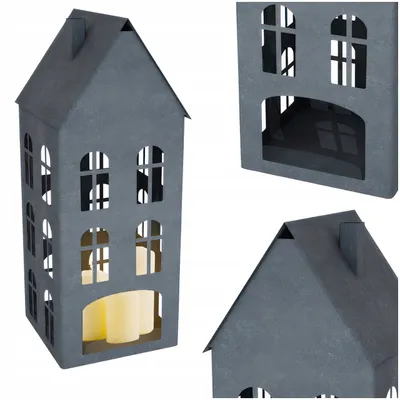 Image de Noël - Lanternes en métal - Lanterne à bougie d'intérieur - Lanternes de jardin - Bougies - Maison à bougie - Maison à bougie chauffe-plat - Lanterne - Lanterne de Noël