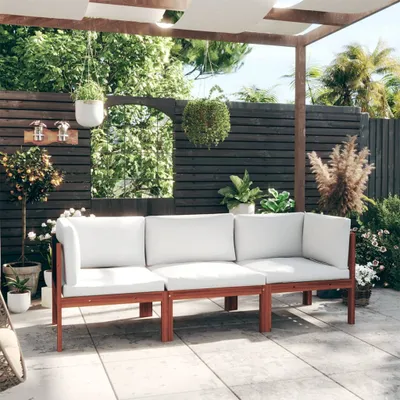 Produktbild von 3-Sitzer-Gartensofa mit Kissen Massivholz Akazie , Gartenmöbel-Sets Design 2024