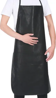 Produktbild von Strapazierfähige, wasserdichte Vinylschürze, ultraleicht, Industrieschürze, schwarz