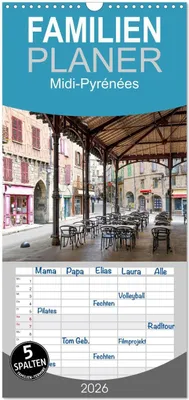 Produktbild von Familienplaner 2026 - Midi-Pyrénées mit 5 Spalten (Wandkalender, 21 x 45 cm) CALVENDO