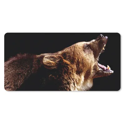 Produktbild von MuchoWow® Mauspad Mousepad Bär - Wildtier - Zähne 60x30 cm - Mousepads - Maus Mat - Pad - Mausunterlage - Nachhaltig