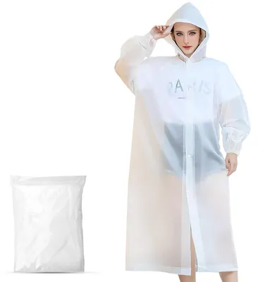 Immagine prodotto di Poncho impermeabile riutilizzabile per adulti, con cappuccio