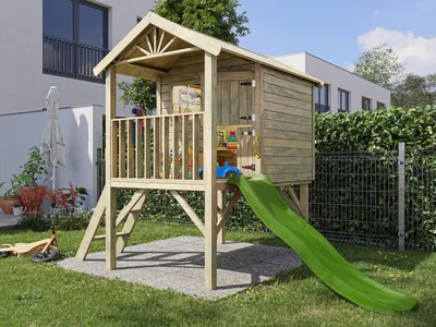 Produktbild von Stelzenhaus Funny XL KDI inkl. Rutsche grün