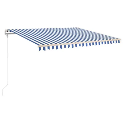 Zdjęcie produktu dla vidaXL Markiza automatycznie zwijana 400x350 cm niebiesko-biała