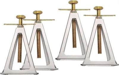 Produktbild von Stützbock Wohnwagen 4Stck Aufbocken Anhänger Aluminium Höhe bis 430mm