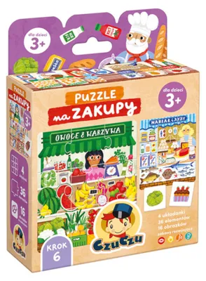 Image de CzuCzu Puzzle : Les Courses - Un jeu de puzzle 2 en 1, dès 3 ans
