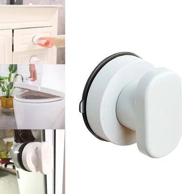Produktbild von Abnehmbar Starke Saugnapf Glas Türgriffe Griff für Bad Dusche Glas Fenster WC 6.5cm Türgriffe
