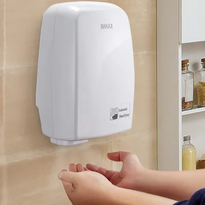 Image de Séchoir à mains électrique automatique Bakaji, séchoir à air chaud mural
