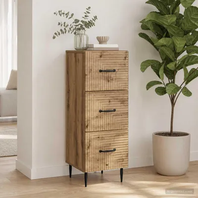 Zdjęcie produktu dla Komoda vidaXL, 33 x 34,5 x 89,5 cm, płyta wiórowa