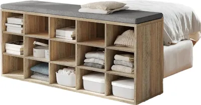 Produktbild von Schuhbank mit Stauraum und Sitzfläche – max. 200 kg – 30 x 105 x 48 cm