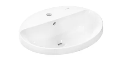 Zdjęcie produktu dla hansgrohe Xuniva D umywalka do zabudowy, z przelewem, 1 otwór na baterię, 550x450 mm, biała, 60160450