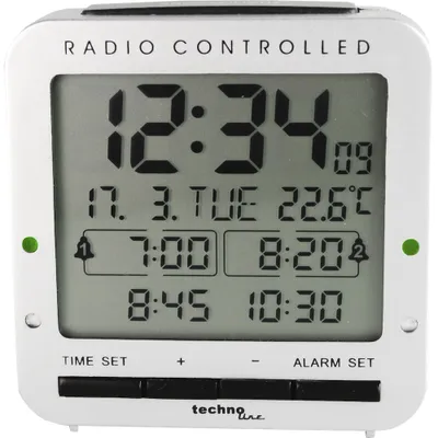 Produktbild von Technoline WT 245, Digitaler Wecker, Rechteck, Silber, Drinnen, Erwachsener, 12/24 h