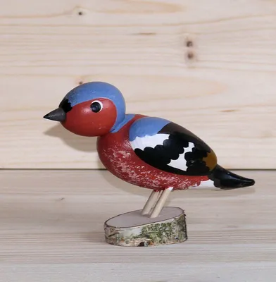 Productafbeelding van Jaarronde decoratie: houten vogel, spreeuw, hoogte 10 cm, nieuw