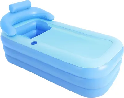 Produktbild von Aufblasbare Badewanne, Ergonomische Rückenlehne, Faltbares Design, Blau