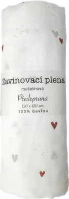 Obrázok produktu pre Obalová deka 120x120 cm Caramel hearts (balenie po 1 ks)