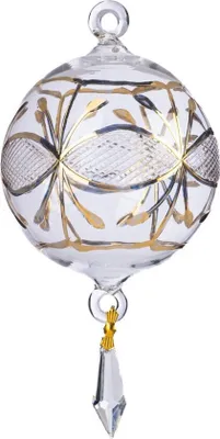 Produktbild von Goodwill Weihnachtskugel Tropfen mundgeblasenes Glas-Gold D 16 cm