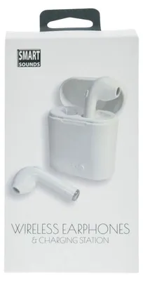Produktbild von Drahtlose Bluetooth-Kopfhörer weiß mit Ladecase und USB
