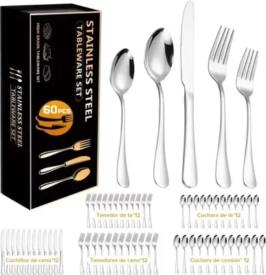 Obrázek produktu pro Sada příborů Topon z nerezové oceli 60 kusů stříbrná
