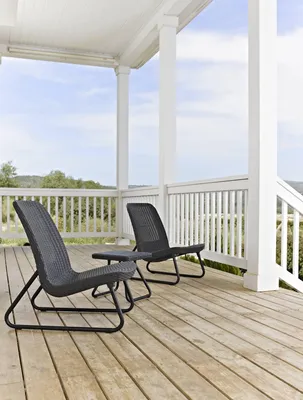 Produktbild von Allibert Rio Patio, Schwarz, Grau, Polypropylen (PP), 38 cm, 38 cm, 36,5 cm, 76 cm