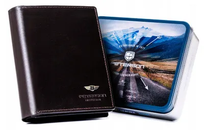 Produktbild von Elegante, große Herrenbrieftasche aus Naturleder - Peterson