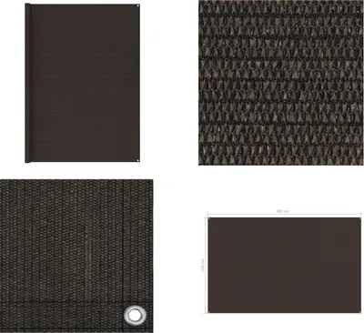 Obrázek produktu pro vidaXL Koberec do stanu 250x400 cm hnědý - Koberec do stanu - Koberce do stanu - Koberce do kempu