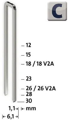 Produktbild von Klammer C 4 18Mm 1100St