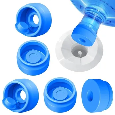 Produktbild von 5er Set Auslaufsichere Silikondeckel für Wasserkanister – CAPSGO