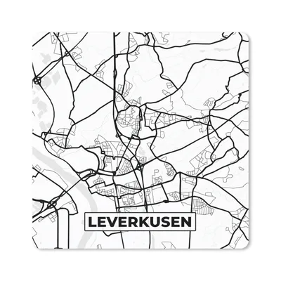 Produktbild von MuchoWow® Mauspad Mousepad Leverkusen - Stadtplan - Karte 20x20 cm - Mousepads - Maus Mat - Pad - Mausunterlage - Desk Mat - Bureauartikeln
