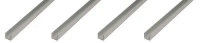 Zdjęcie produktu dla Alberts 4 x profil U, aluminium, 10 x 22 x 10 x 1,5 mm, długość 1 m, anodowane na srebrno