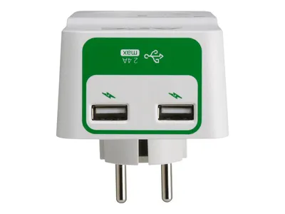 Obrázek produktu pro APC PM1WU2-GR APC Adapter Essential SurgeArrest 1fach 2x USB Port