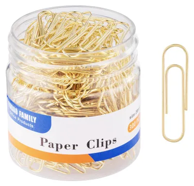 Produktbild von Papierclips, 28 mm, 300 Stück, kleine Büroklammern für die Organisation