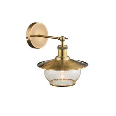 Produktbild von Globo Lighting Wandleuchte Metall bronzefarben, Glas, BxH: 220x280mm, AL: 290mm, exkl. 1x E27 60W 230V