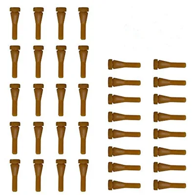 50 Gummiteile für Federrupfer, 6,0 x 1,9 cm, braun
