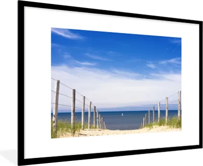 Produktbild von MuchoWow® MuchoWow® Gerahmtes Poster Meer - Himmel - Blau 90x60 cm - Poster mit zchwarzem Bilderrahmen - Wanddekoration - Fotos
