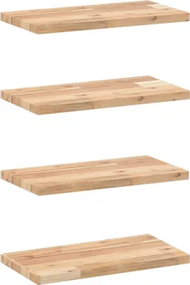 Zdjęcie produktu dla vidaXL Pływające półki 4 szt. 60x20x2 cm lite drewno akacjowe nieobrobione